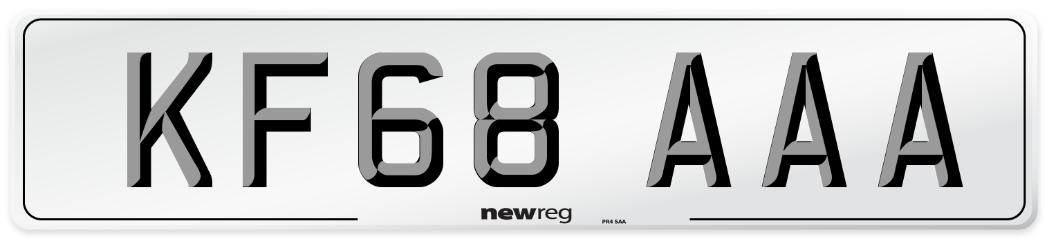 KF68 AAA Number Plate from New Reg